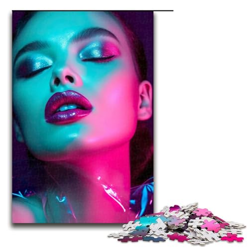 1000-teiliges Puzzle für Erwachsene, Neon Beauty, Puzzles für Erwachsene, Holzpuzzle, anspruchsvolles Spiel, 1000 Teile 1000-teiliges Puzzle für Erwachsene, Neon Beauty, Puzzles für Erwachsene, Holzpuzzle, anspruchsvolles Spiel, 1000 Teile von mowenbingpeng