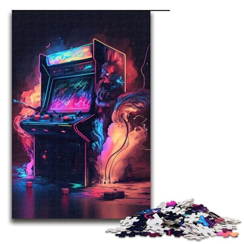 1000-teiliges Puzzle für Erwachsene, Neon-Spiel-Puzzle – anspruchsvolles Spiel, EIN Kunstwerk, geeignet für Jugendliche ab 14 Jahren, 1000 Teile von mowenbingpeng