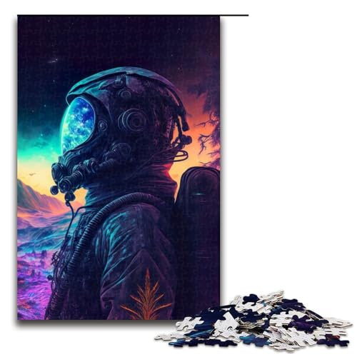 1000-teiliges Puzzle für Erwachsene, Neonlandschaft, Astronauten-Puzzle, praktisches Spiel, 1000 Teile 1000-teiliges Puzzle für Erwachsene, Neonlandschaft, Astronauten-Puzzle, praktisches Spiel, 1000 Teile von mowenbingpeng