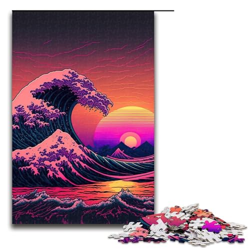 1000-teiliges Puzzle für Erwachsene, Ozeanwellen, Japan, Puzzle für Erwachsene, Holzpuzzle, anspruchsvolles Spiel, 1000 Teile 1000-teiliges Puzzle für Erwachsene, Ozeanwellen, Japan, Puzzle für Erwachsene, Holzpuzzle, anspruchsvolles Spiel, 1000 Teile von mowenbingpeng