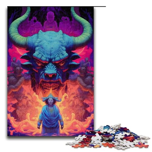 1000-teiliges Puzzle für Erwachsene, Psychedelic Ox Puzzles, Geschenke, Geburtstagsgeschenk, Geschenke für Teenager ab 14 Jahren, 1000 Teile 1000-teiliges Puzzle für Erwachsene, Psychedelic Ox Puzzles, Geschenke, Geburtstagsgeschenk, Geschenke für Teenager ab 14 Jahren, 1000 Teile von mowenbingpeng