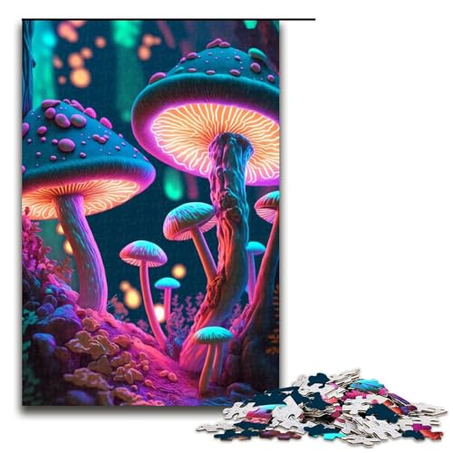 1000-teiliges Puzzle für Erwachsene, Psychedelische Pilze, Puzzle für Lernspiele, Herausforderung, Spielzeug, Kunstwerk, Geschenk, 1000 PCS von mowenbingpeng
