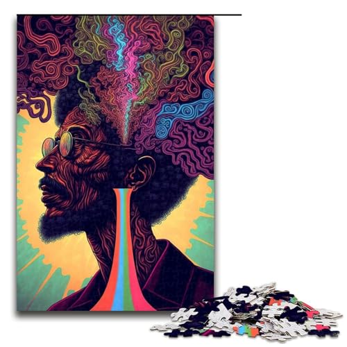 1000-teiliges Puzzle für Erwachsene, Psychedelisches Denkspiel, Holzpuzzle, anspruchsvolles Spiel, 1000 Teile 1000-teiliges Puzzle für Erwachsene, Psychedelisches Denkspiel, Holzpuzzle, anspruchsvolles Spiel, 1000 Teile von mowenbingpeng