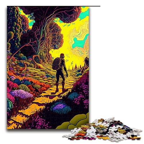 1000-teiliges Puzzle für Erwachsene, Psychedelisches Naturpuzzle, Hands-on-Spiel, 1000 Teile von mowenbingpeng
