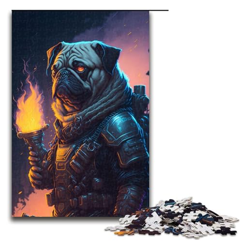 1000-teiliges Puzzle für Erwachsene, Pugs Fiery Rebellion, Puzzles für Erwachsene, Holzpuzzle, anspruchsvolles Spiel, 1000 Teile 1000-teiliges Puzzle für Erwachsene, Pugs Fiery Rebellion, Puzzles für Erwachsene, Holzpuzzle, anspruchsvolles Spiel, 1000 Teile von mowenbingpeng