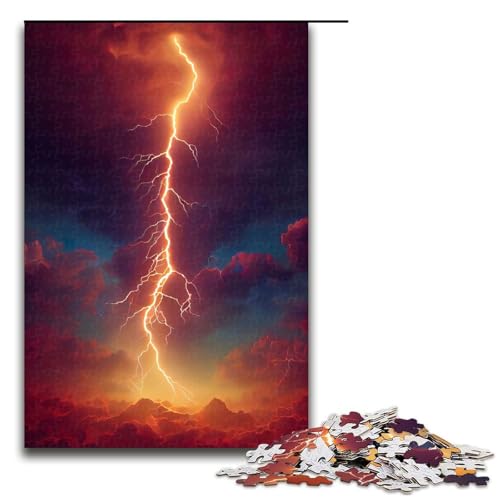 1000-teiliges Puzzle für Erwachsene, Red Apocalypse Storm Puzzle, praktisches Spiel, 1000 Teile 1000-teiliges Puzzle für Erwachsene, Red Apocalypse Storm Puzzle, praktisches Spiel, 1000 Teile von mowenbingpeng