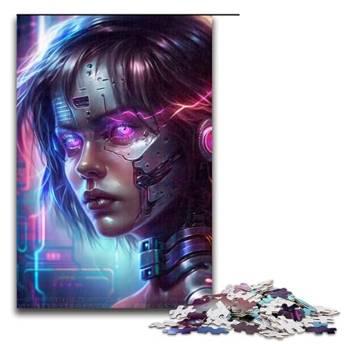 1000-teiliges Puzzle für Erwachsene, Roboter-Mädchen-Puzzle für Lernspiele, Herausforderung, Spielzeug, Kunstwerk, Geschenk, 1000 PCS von mowenbingpeng