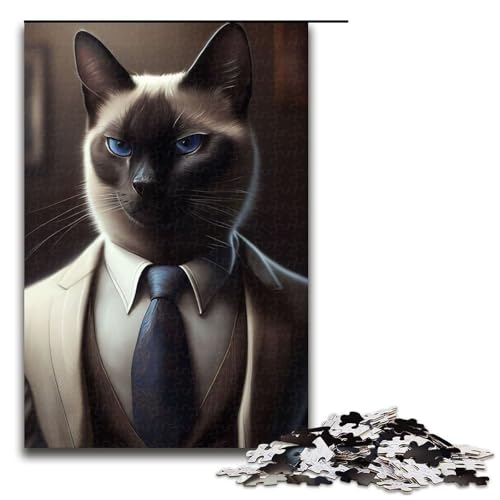 1000-teiliges Puzzle für Erwachsene, Siamkatzenanzug, Tierpuzzle, praktisches Spiel, 1000 Teile 1000-teiliges Puzzle für Erwachsene, Siamkatzenanzug, Tierpuzzle, praktisches Spiel, 1000 Teile von mowenbingpeng