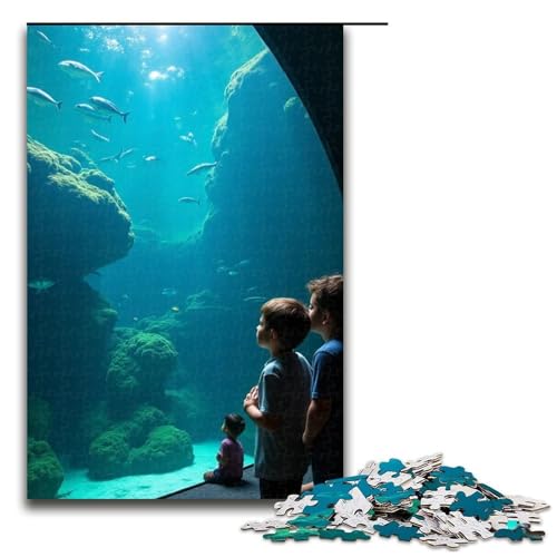 1000-teiliges Puzzle für Erwachsene Aquarium-Puzzlespiel perfekte Dekoration für Teenager ab 14 Jahren 1000 Teile (75 x 50 cm) von mowenbingpeng