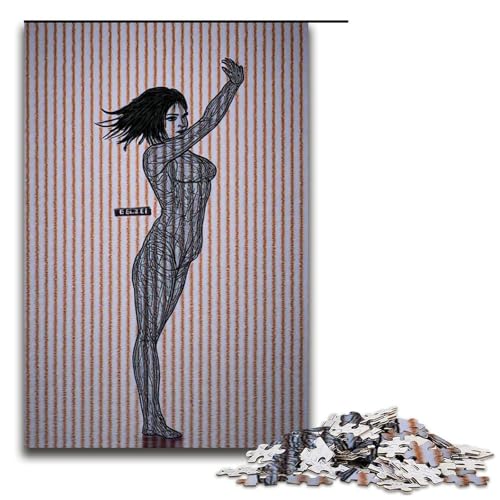1000-teiliges Puzzle für Erwachsene Aurora Dance lustiges Familienpuzzle mit passendem Poster und Quizblatt 1000 Teile (75 x 50 cm) von mowenbingpeng