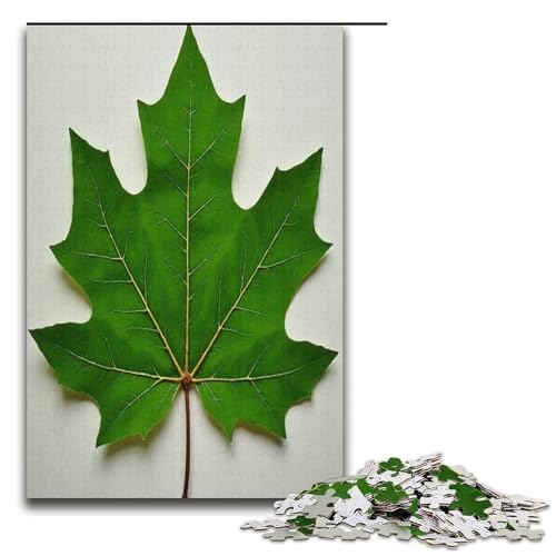 1000-teiliges Puzzle für Erwachsene Bergahornblätter Puzzle für Erwachsene Holzpuzzle anspruchsvolles Spiel 1000 Teile (38 x 26 cm) von mowenbingpeng