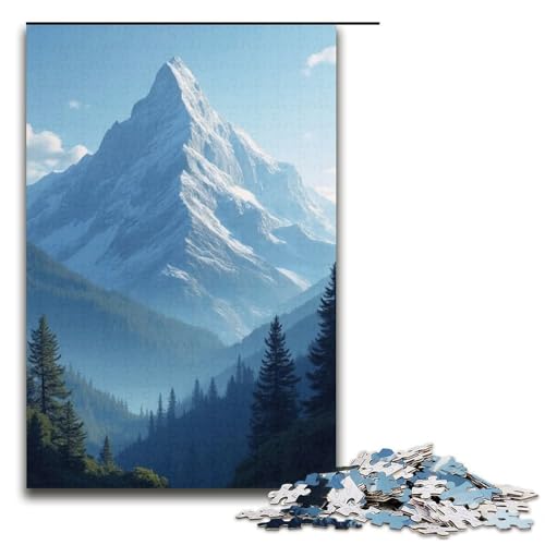 1000-teiliges Puzzle für Erwachsene Berge über Berge Puzzle-Geschenke Geburtstagsgeschenke für Teenager ab 14 Jahren 1000 Teile (38 x 26 cm) von mowenbingpeng
