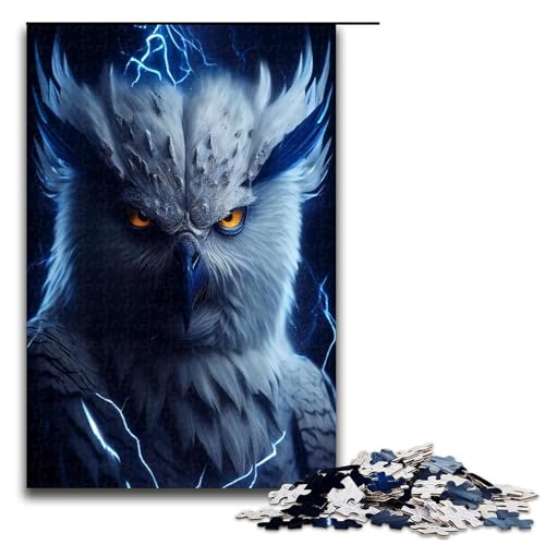 1000 teiliges Puzzle für Erwachsene Blitzeulen Puzzle Geburtstagsgeschenk für Teenager ab 14 Jahren 1000 Teile (75 x 50 cm) von mowenbingpeng