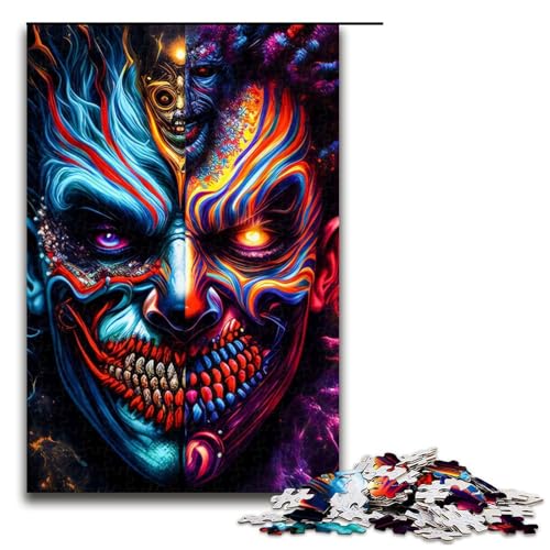 1000-teiliges Puzzle für Erwachsene Bunte Köpfe Holzpuzzle Lernspiel für Erwachsene Herausforderungsspielzeug 1000 Teile (75 x 50 cm) von mowenbingpeng