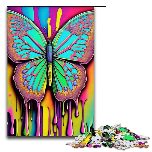 1000-teiliges Puzzle für Erwachsene Bunte Tiere Puzzle für Erwachsene Holzpuzzle anspruchsvolles Spiel 1000 Teile (75 x 50 cm) von mowenbingpeng