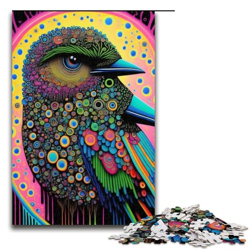 1000-teiliges Puzzle für Erwachsene Bunte Tiere Puzzle für Lernspiele Herausforderung Spielzeug Kunstwerk Geschenk 1000 Teile (75 x 50 cm) von mowenbingpeng
