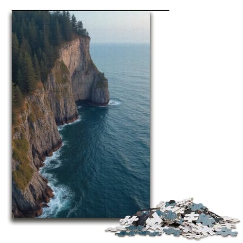 1000-teiliges Puzzle für Erwachsene Cliff Danger Puzzle für Lernspiele Herausforderung Spielzeug Kunstwerk Geschenk 1000 Teile (38 x 26 cm) von mowenbingpeng
