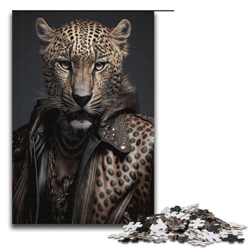 1000-teiliges Puzzle für Erwachsene Cooles Jaguar-Puzzle praktisches Spiel 1000 Teile (38 x 26 cm) von mowenbingpeng