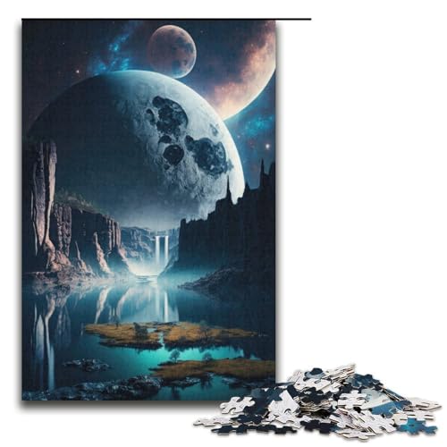 1000-teiliges Puzzle für Erwachsene Cosmic Falls Puzzle für Erwachsene Papierpuzzle anspruchsvolles Spiel 1000 Teile (38 x 26 cm) von mowenbingpeng