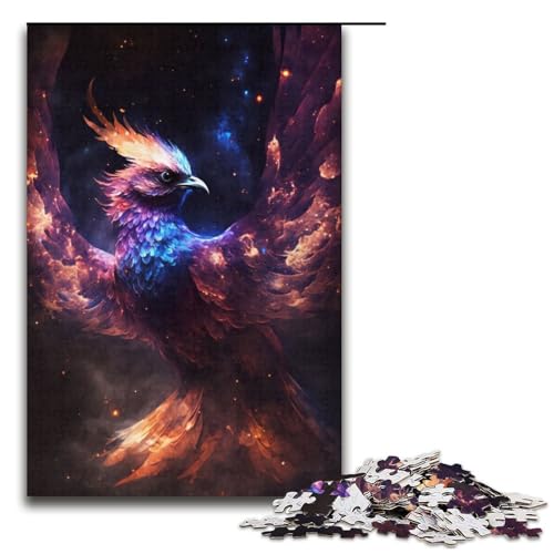 1000-teiliges Puzzle für Erwachsene Cosmic Phoenix Rising Puzzle für Lernspiele Herausforderung Spielzeug Kunstwerk Geschenk 1000 Teile (38 x 26 cm) von mowenbingpeng