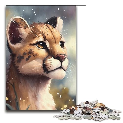 1000-teiliges Puzzle für Erwachsene Cougar Sorcery Puzzle Hands-on-Spiel 1000 Teile (38 x 26 cm) von mowenbingpeng