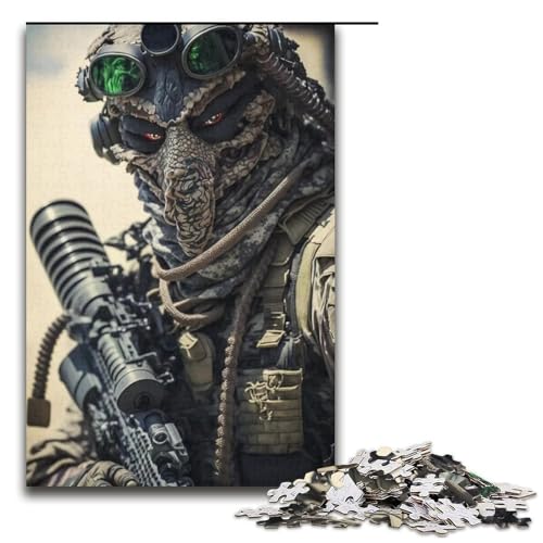 1000-teiliges Puzzle für Erwachsene Crocodile Force Puzzle Hands-on-Spiel 1000 Teile (38 x 26 cm) von mowenbingpeng