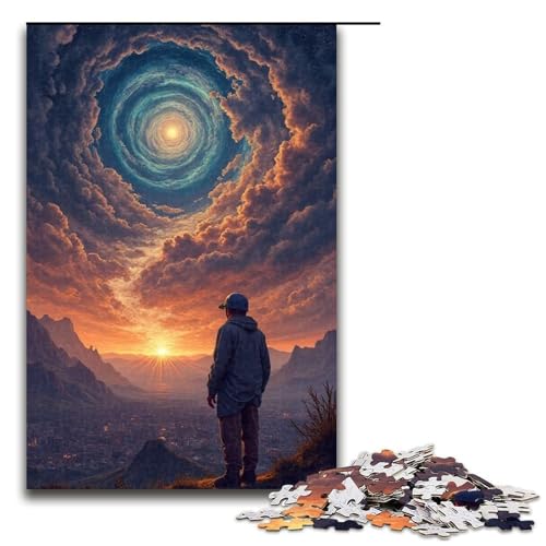 1000-teiliges Puzzle für Erwachsene Der Weite Sternenhimmel Geburtstagsgeschenk für Teenager ab 14 Jahren 1000 Teile (75 x 50 cm) von mowenbingpeng