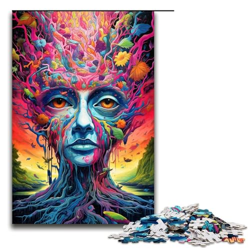 1000-teiliges Puzzle für Erwachsene Doodle-Puzzlespiel mit farbenfrohen Monstern perfekte Dekoration für Teenager ab 14 Jahren 1000 Teile (75 x 50 cm) von mowenbingpeng