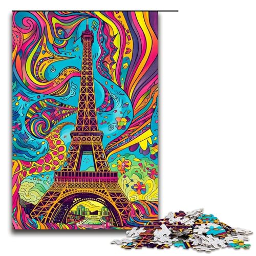 1000-teiliges Puzzle für Erwachsene Eiffelturm in Paris Puzzle-Geschenke Geburtstagsgeschenke für Teenager ab 14 Jahren 1000 Teile (75 x 50 cm) von mowenbingpeng