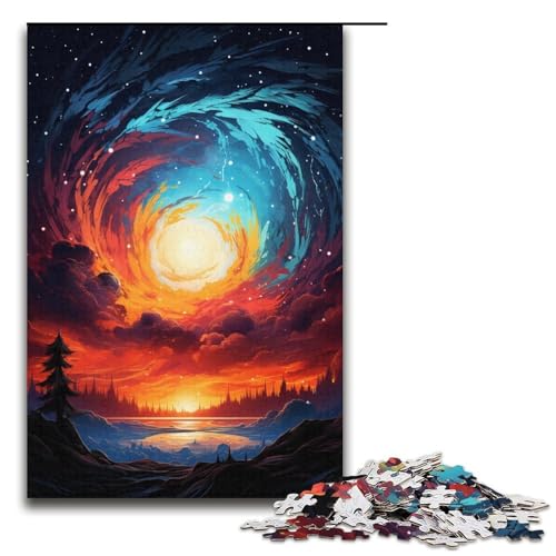 1000-teiliges Puzzle für Erwachsene Fantasie Bunte Landschaft Puzzle für Lernspiele Herausforderung Spielzeug Kunstwerk Geschenk 1000 Teile (38 x 26 cm) von mowenbingpeng