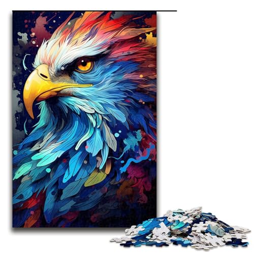 1000-teiliges Puzzle für Erwachsene Fantasy Art Eagle Puzzle praktisches Spiel 1000 Teile (75 x 50 cm) von mowenbingpeng