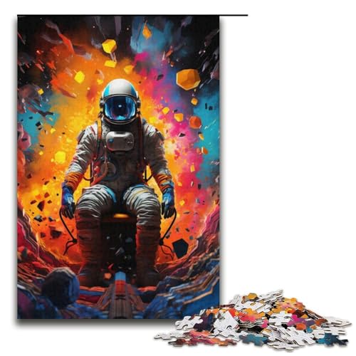 1000-teiliges Puzzle für Erwachsene Fantasy-Astronauten-Puzzle praktisches Spiel 1000 Teile (38 x 26 cm) von mowenbingpeng