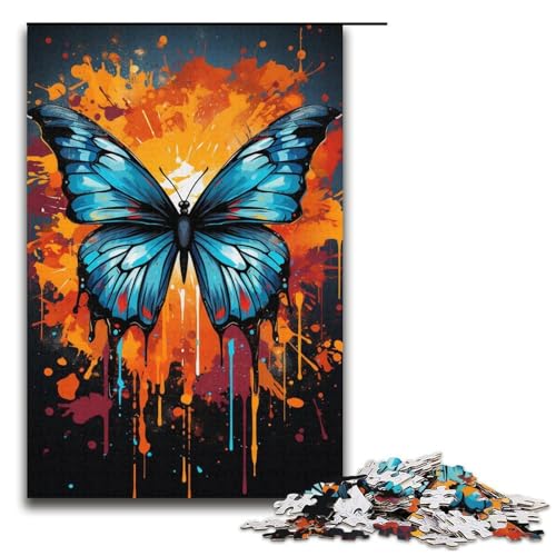 1000-teiliges Puzzle für Erwachsene Fantasy-Kunst Schmetterlings-Puzzle für Kinder Holzpuzzle Lernspiel für Erwachsene 1000 Teile (38 x 26 cm) von mowenbingpeng