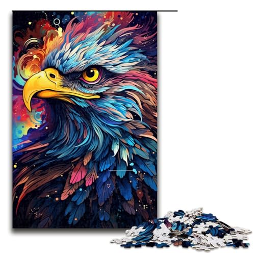1000-teiliges Puzzle für Erwachsene Farbraum-Adler-Puzzle für Lernspiele Herausforderung Spielzeug Kunstwerk Geschenk 1000 PCS (75 x 50 cm) von mowenbingpeng
