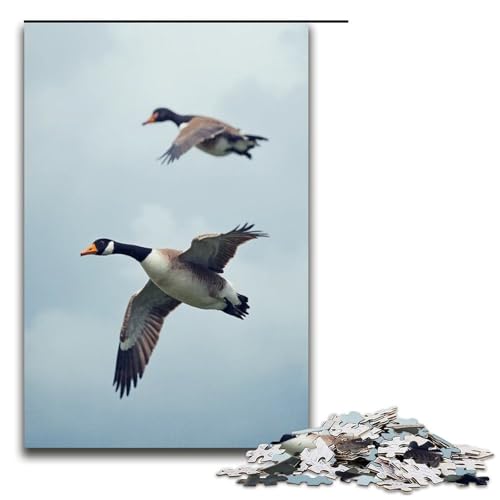 1000-teiliges Puzzle für Erwachsene Fliegende Wildgänse Geburtstagsgeschenk für Teenager ab 14 Jahren 1000 Teile (75 x 50 cm) von mowenbingpeng