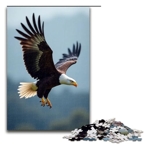 1000-teiliges Puzzle für Erwachsene Fliegender Adler Holzpuzzle Lernspiel für Erwachsene Herausforderungsspielzeug 1000 Teile (75 x 50 cm) von mowenbingpeng