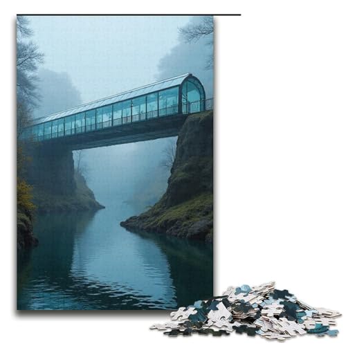1000-teiliges Puzzle für Erwachsene Glasbrücken-Puzzle Geburtstagsgeschenk für Teenager ab 14 Jahren 1000 Teile (38 x 26 cm) von mowenbingpeng