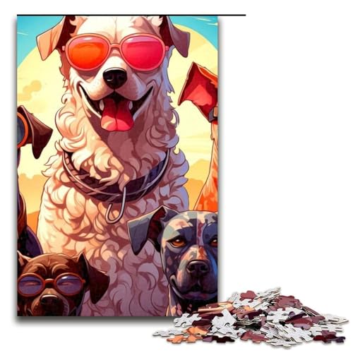 1000-teiliges Puzzle für Erwachsene Haustier-Dobermann Puzzle für Lernspiele Herausforderung Spielzeug Kunstwerk Geschenk 1000 Teile (75 x 50 cm) von mowenbingpeng