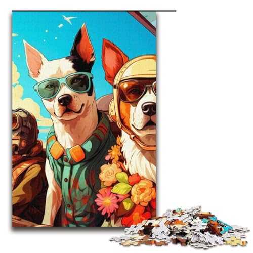 1000-teiliges Puzzle für Erwachsene Haustier-Dobermann-Spiel Puzzles ganze Familie 1000 Teile (38 x 26 cm) von mowenbingpeng