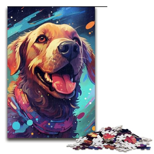 1000-teiliges Puzzle für Erwachsene Hund im Weltraum 12 Puzzles für Kinder Holzpuzzle Lernspiel für Erwachsene 1000 Teile (75 x 50 cm) von mowenbingpeng