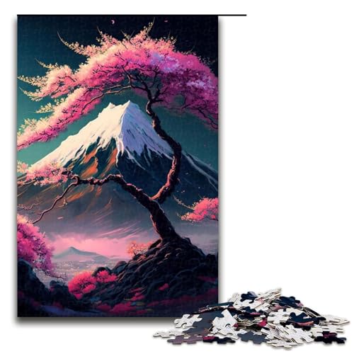 1000-teiliges Puzzle für Erwachsene Japanisches Kirschblüten-Puzzlespiel perfekte Dekoration für Teenager ab 14 Jahren 1000 Teile (75 x 50 cm) von mowenbingpeng