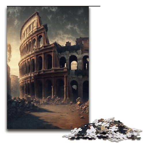 1000-teiliges Puzzle für Erwachsene Kolosseum-Papierpuzzle Lernspiel für Erwachsene Herausforderungsspielzeug 1000 Teile (38 x 26 cm) von mowenbingpeng