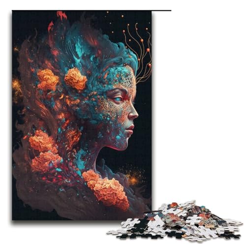 1000-teiliges Puzzle für Erwachsene Korallenfrau Puzzle für Erwachsene Papierpuzzle anspruchsvolles Spiel 1000 Teile (38 x 26 cm) von mowenbingpeng