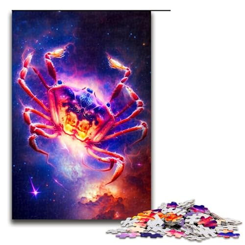1000-teiliges Puzzle für Erwachsene Krabben-Puzzle für Erwachsene Holzpuzzle anspruchsvolles Spiel 1000 Teile (75 x 50 cm) von mowenbingpeng