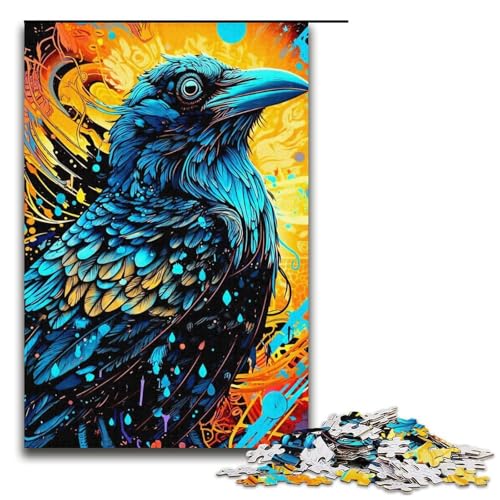 1000-teiliges Puzzle für Erwachsene Krähen-Puzzle für Erwachsene Papierpuzzle anspruchsvolles Spiel 1000 Teile (38 x 26 cm) von mowenbingpeng