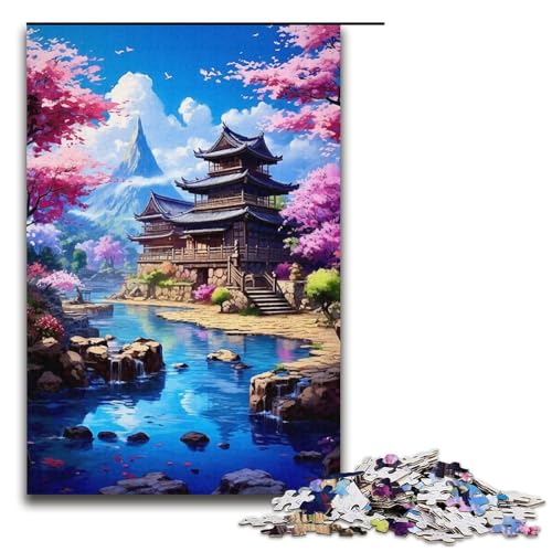 1000 teiliges Puzzle für Erwachsene Landschaftspuzzle im japanischen Stil Hands on Spiel 1000 Teile (38 x 26 cm) von mowenbingpeng