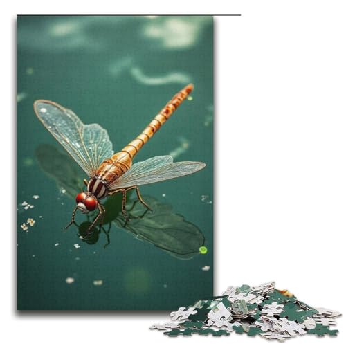 1000-teiliges Puzzle für Erwachsene Libellen-Puzzle für Lernspiele Herausforderung Spielzeug Kunstwerk Geschenk 1000 Teile (38 x 26 cm) von mowenbingpeng