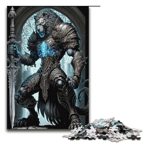 1000 teiliges Puzzle für Erwachsene Löwen Holzpuzzle Lernspiel für Erwachsene Herausforderungsspielzeug 1000 Teile (38 x 26 cm) von mowenbingpeng