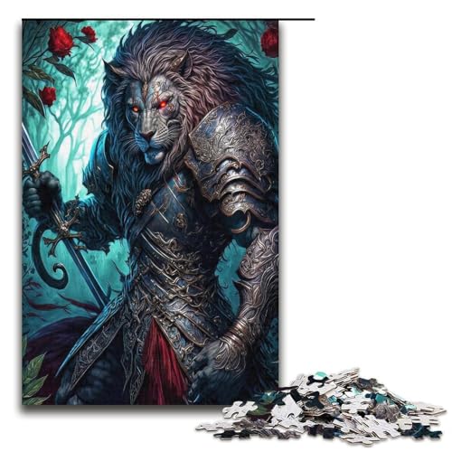 1000 teiliges Puzzle für Erwachsene Löwen Spiel Puzzles ganze Familie 1000 Teile (38 x 26 cm) von mowenbingpeng