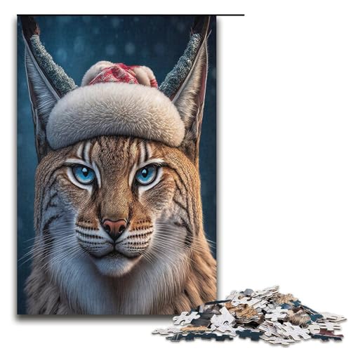 1000 teiliges Puzzle für Erwachsene Luchs Holzpuzzle für Erwachsene und Kinder Stressabbau Tool 1000 PCS (38 x 26 cm) von mowenbingpeng